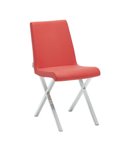 X Sandalye Kırmızı Deri 221