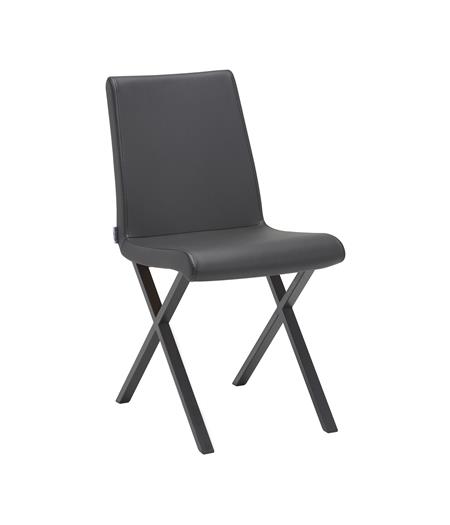 X Sandalye Siyah Deri 901